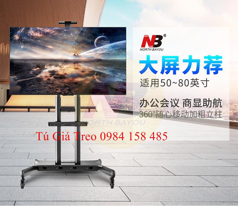 Giá treo tivi di động nhập khẩu CA70 cho tivi 55-80 inch, mẫu mới 2018, cực đẹp