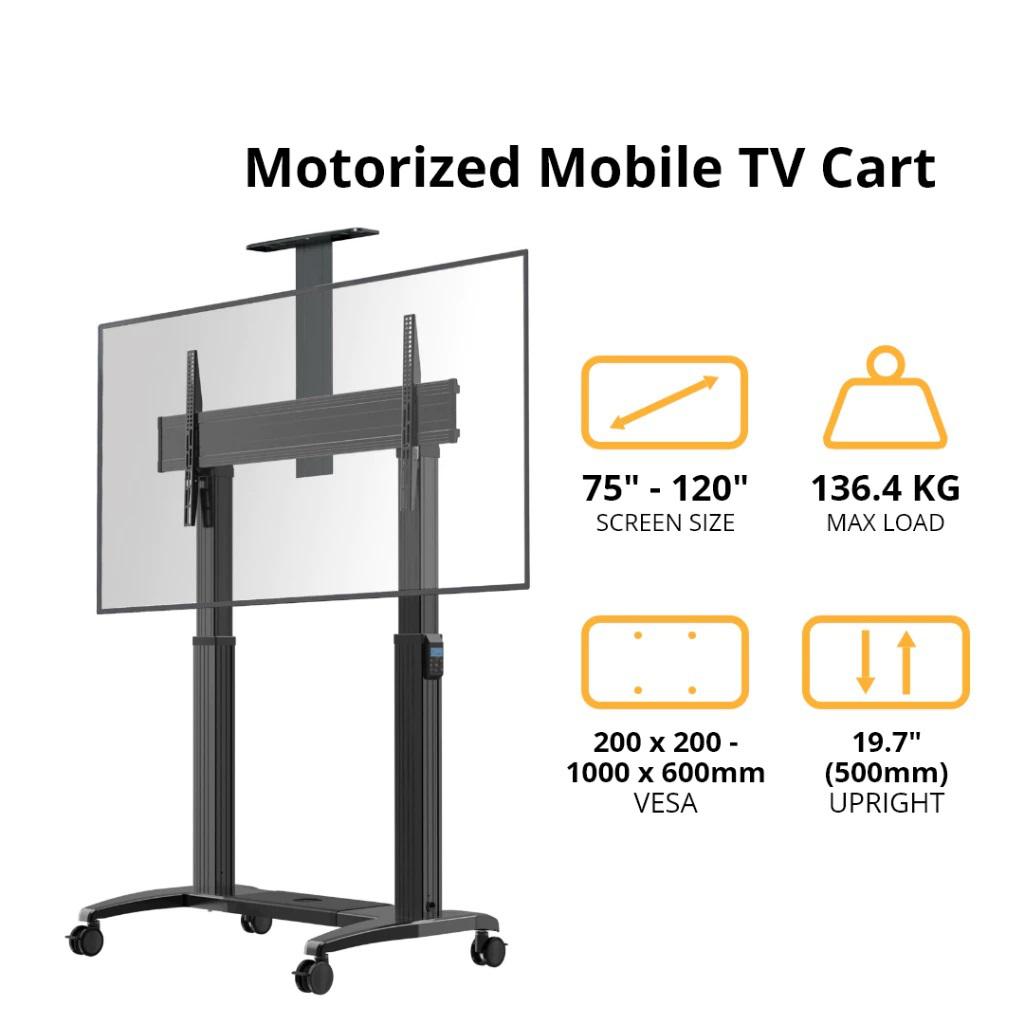 Khung tivi di động NB V150, Xe đẩy TV di động 75 - 120