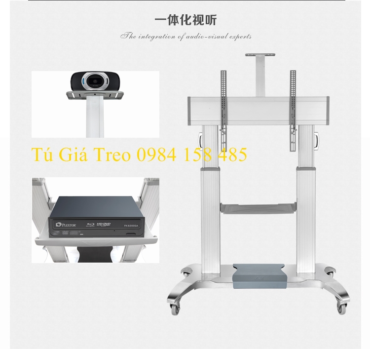 Giá treo tivi di động nhập khẩu CF100 cho tivi 60-100 inch