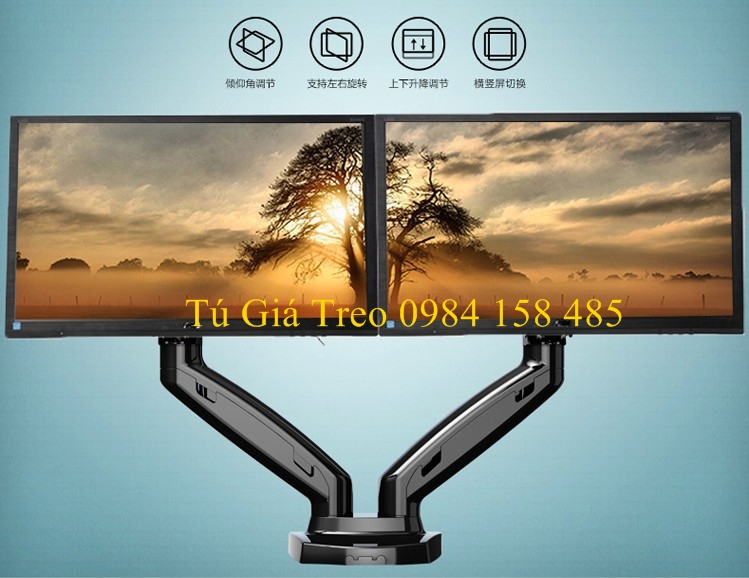 Giá đỡ 2 màn hình máy tính LCD 17-27inch F160