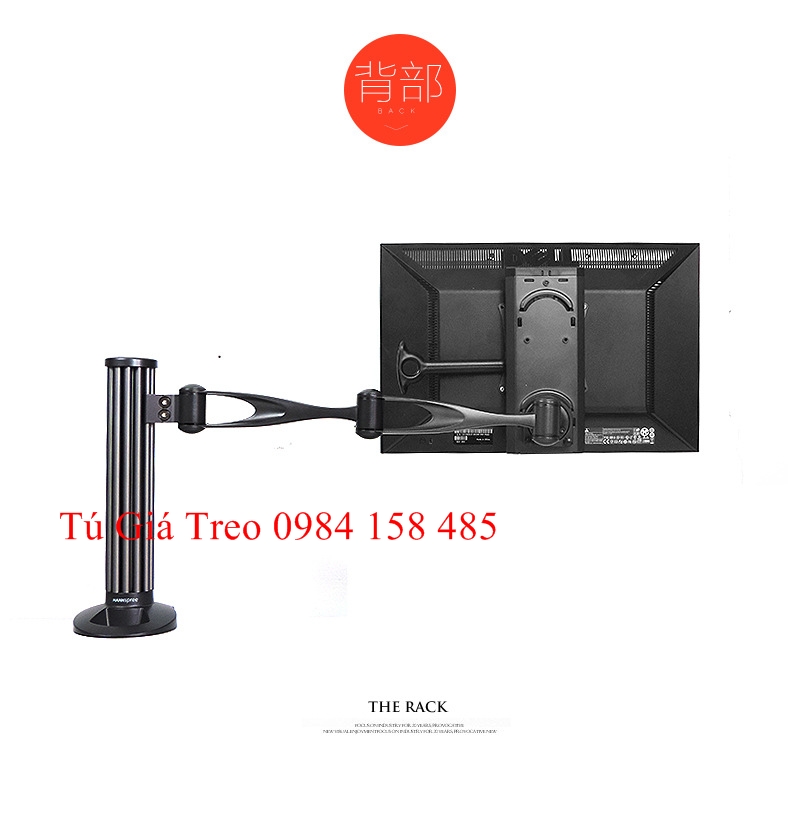 Giá treo màn hình máy tính DKM80 17-27, cánh tay siêu dài, hàng Đài Loan